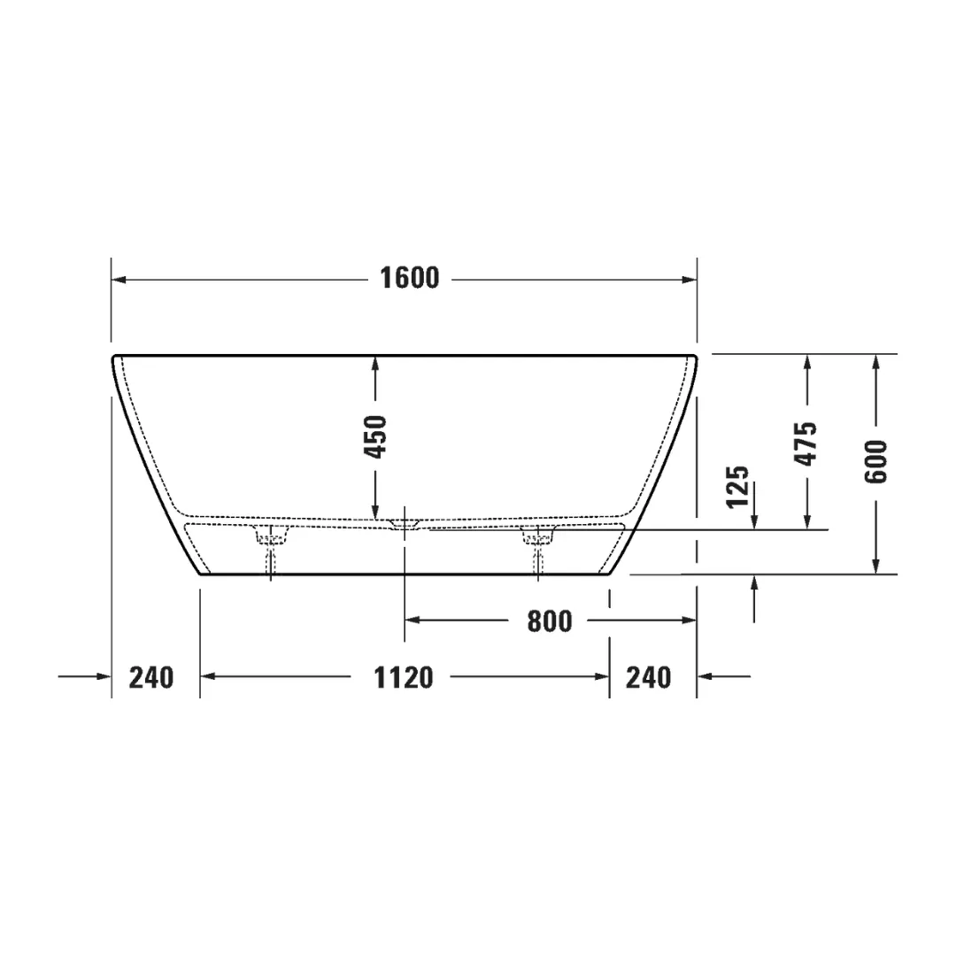 Bồn tắm đặt sàn 1600 x 750mm D-Neo