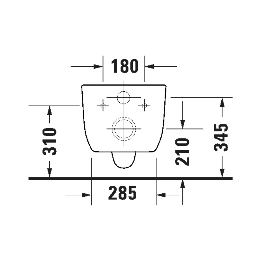Bồn cầu treo tường 365x570mm, xả không vành, xả thẳng - Aurena