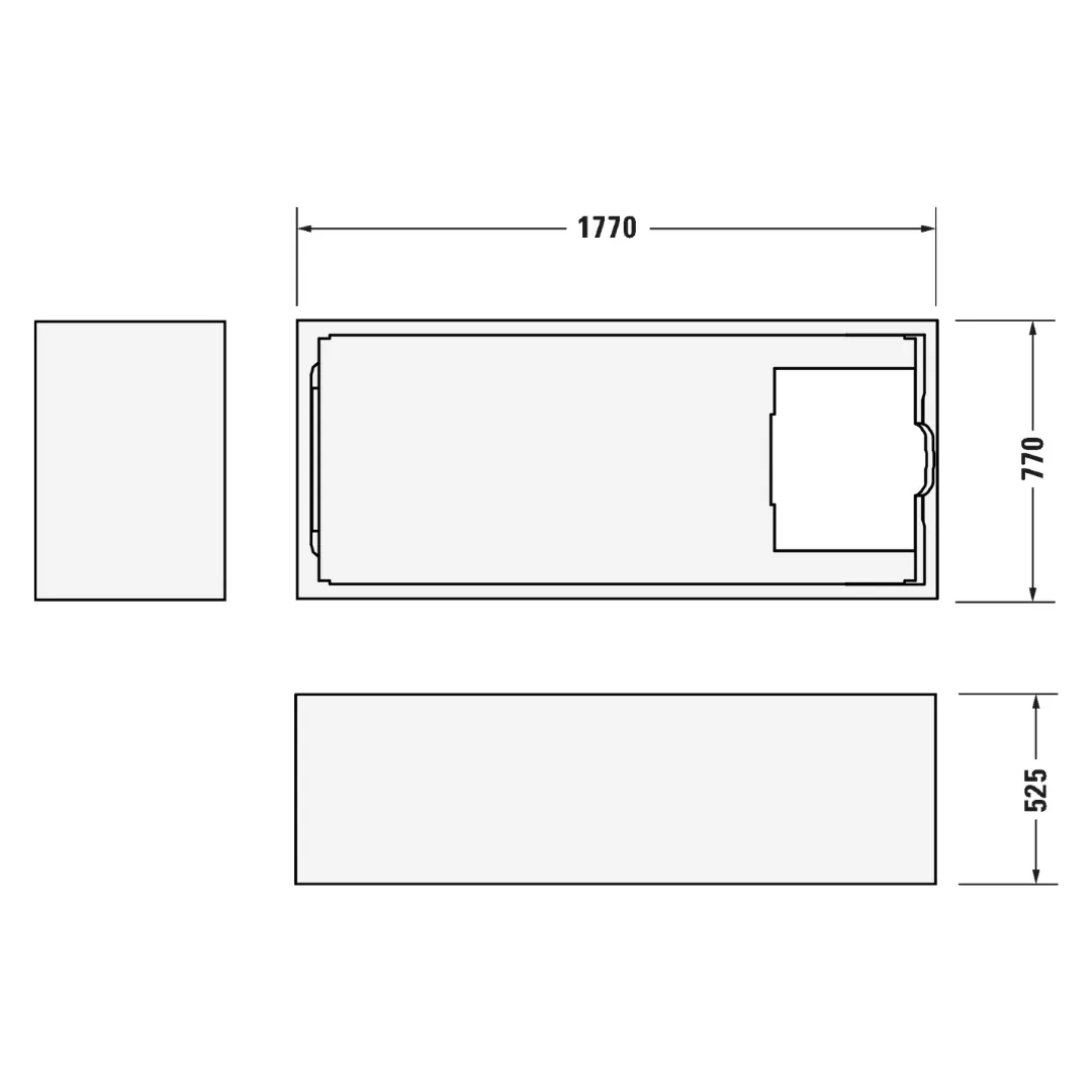 Bồn tắm xây 1800 x 800 mm -  Duravit No.1