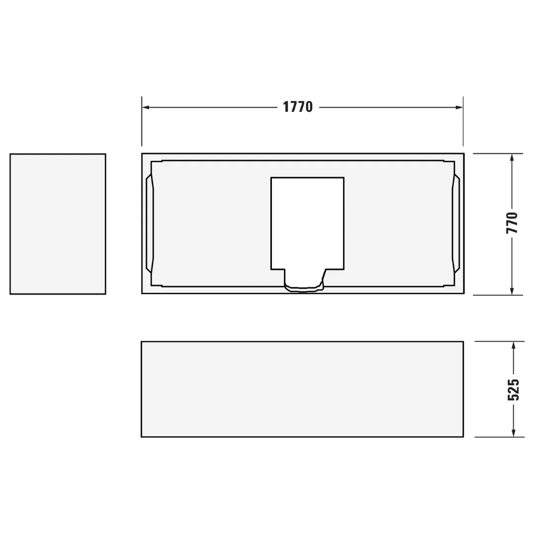 Bồn tắm xây 1800 x 800 mm - Duravit No.1