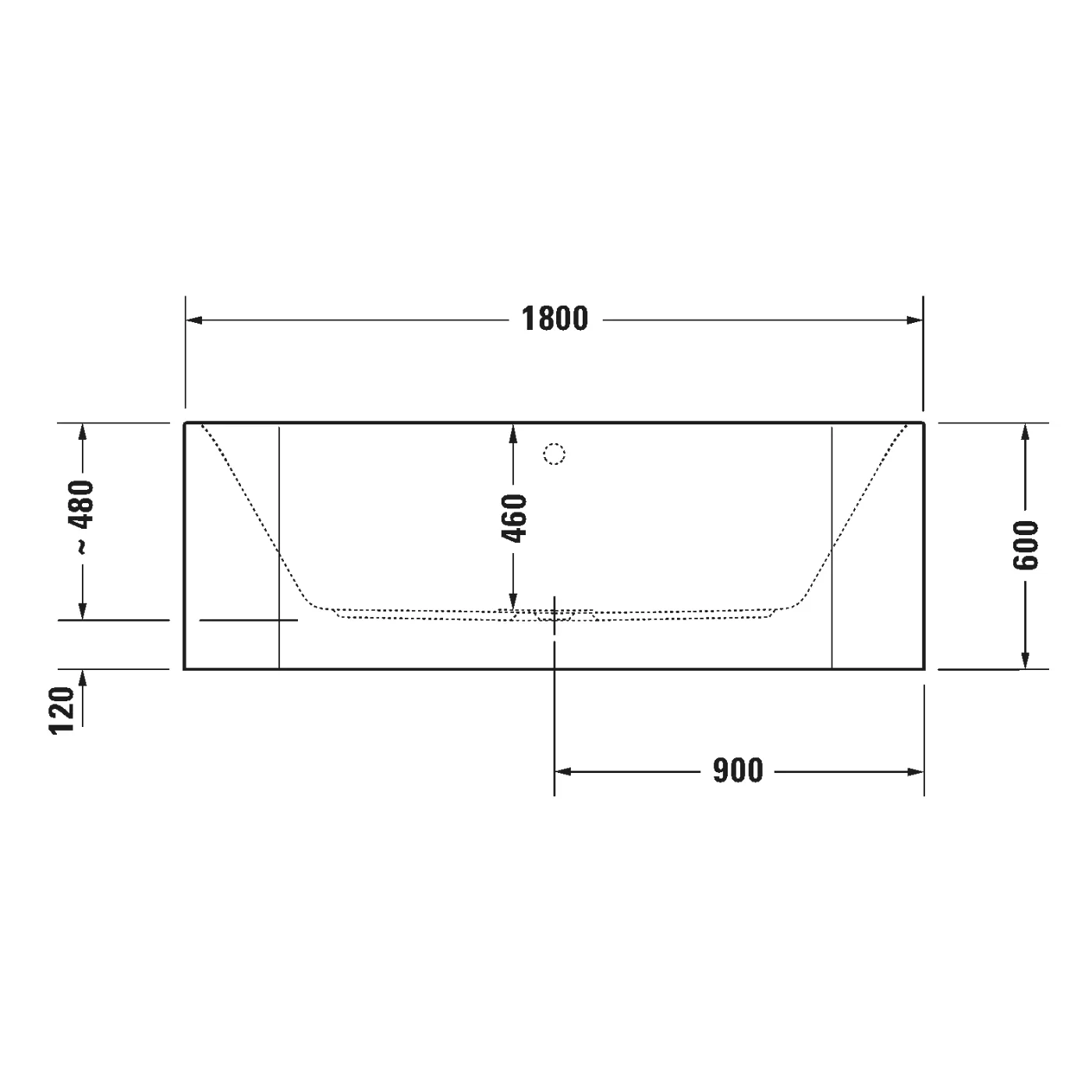 Bồn tắm massage sục khí 1800 x 800mm - Happy D.2 Plus