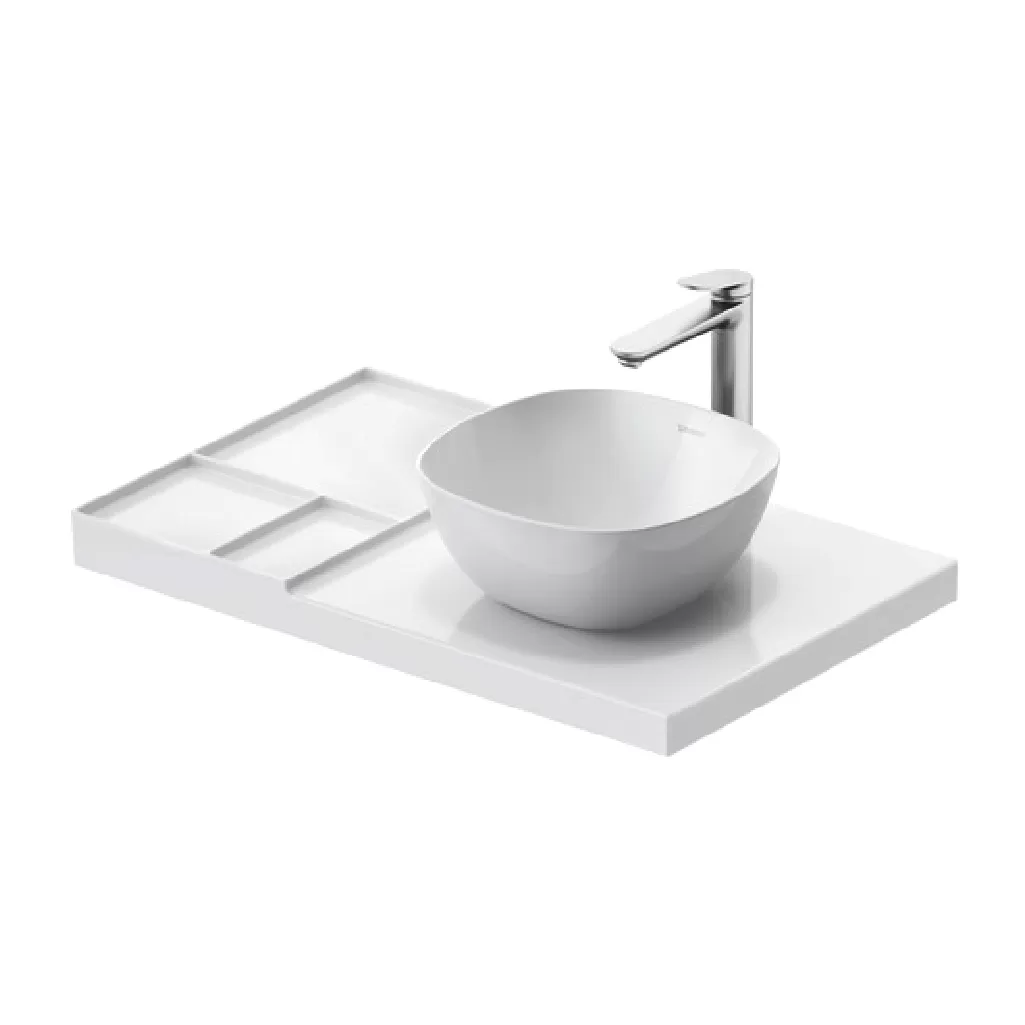 Chậu rửa đặt bàn 800x500mm, Có Lỗ thoát tràn - Aurena