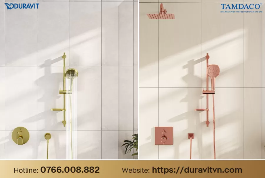 Tư vấn chọn sen tắm âm tường hay lộ thiên cho công trình nhà ở cao cấp, khách sạn và dự án bất động sản khởi công trong Năm Mới từ Duravit - tamdaco Showroom 125 Hoàng Quốc Việt, Hà Nội.