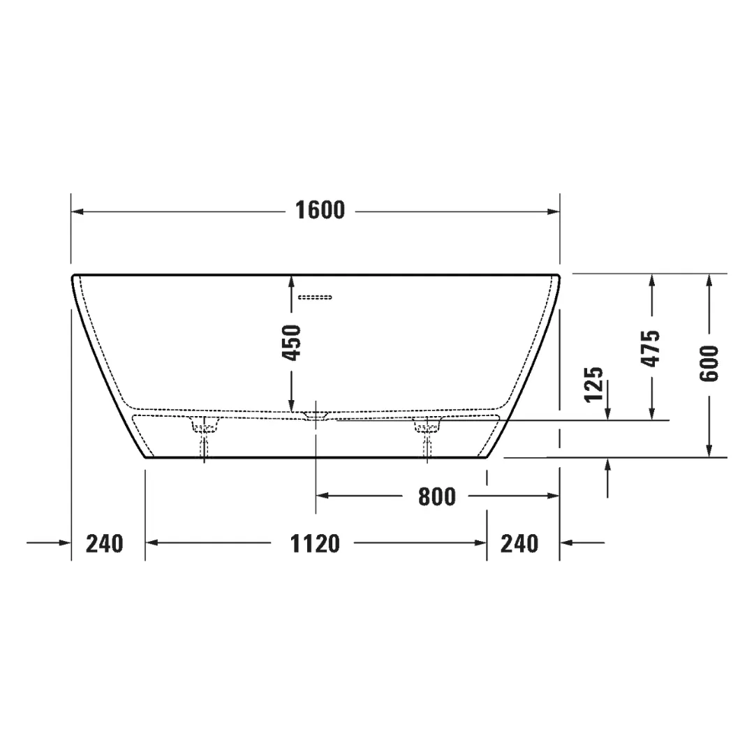 Bồn tắm đặt sàn 1600 x 750mm D-Neo