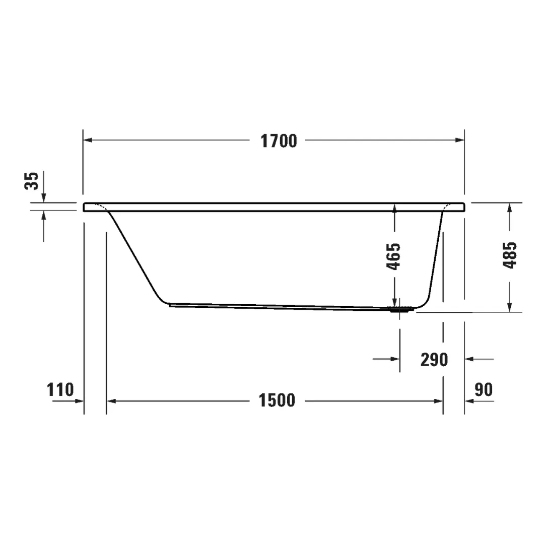 Bồn tắm xây 1700 x 700mm - D-Neo