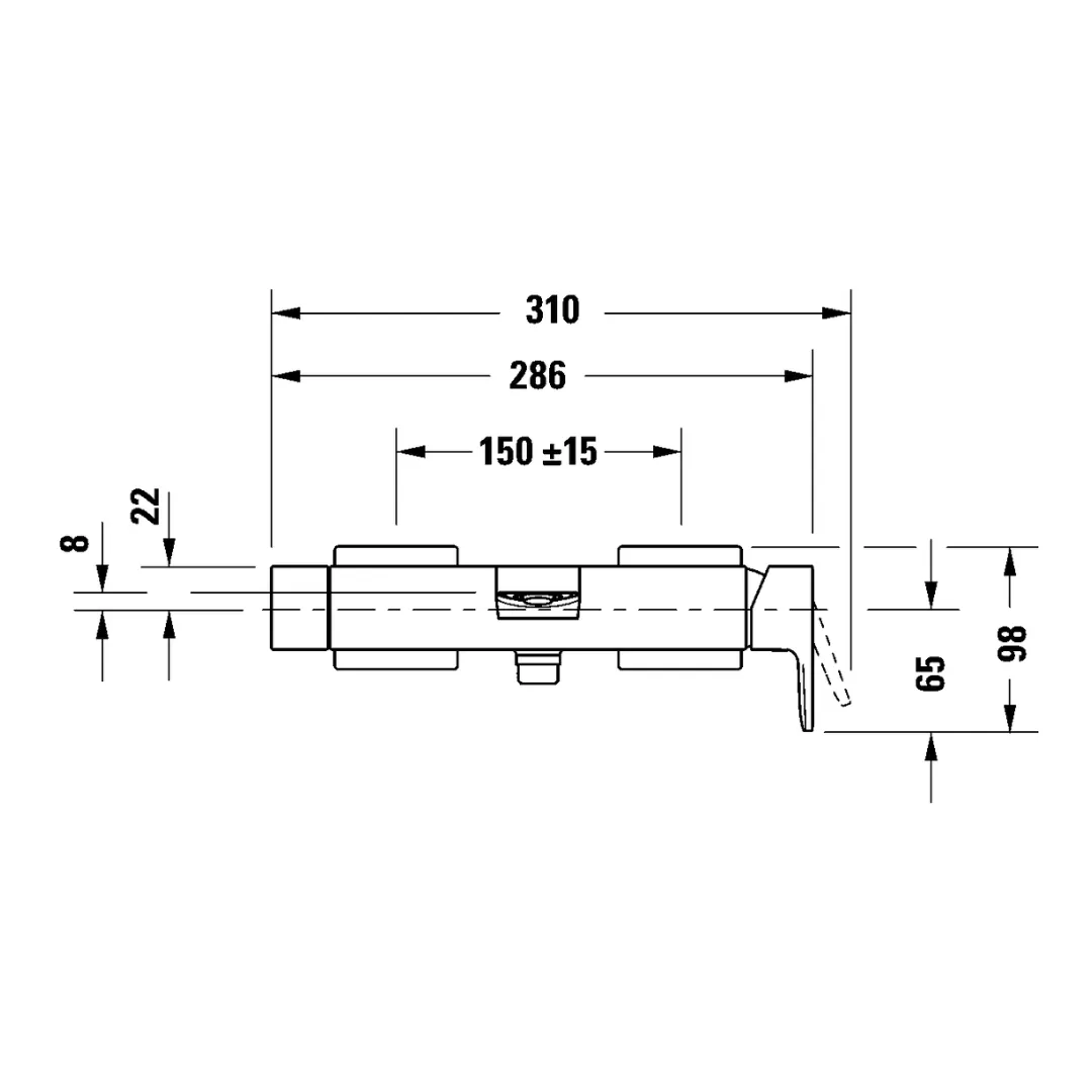 Bộ trộn nhiệt độ lắp nổi 2 đường nước - Manhattan