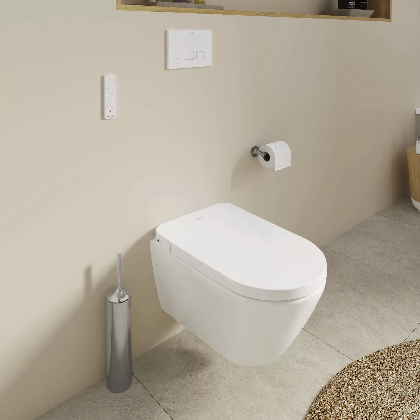 Bồn cầu treo tường kết hợp nắp rửa điện tử D-Neo