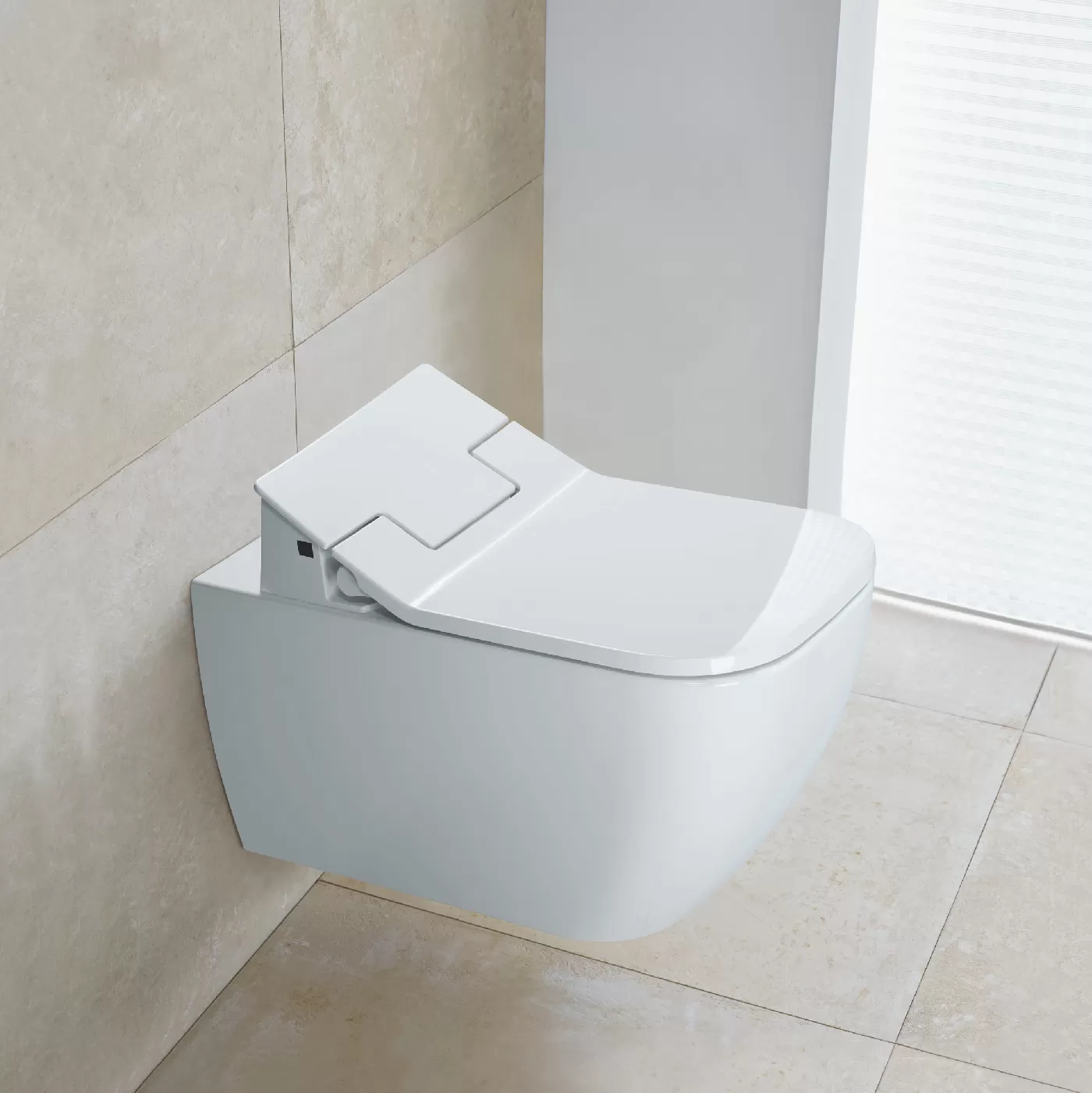 Bồn cầu treo tường kết hợp nắp rửa điện tử Slim - Happy D.2