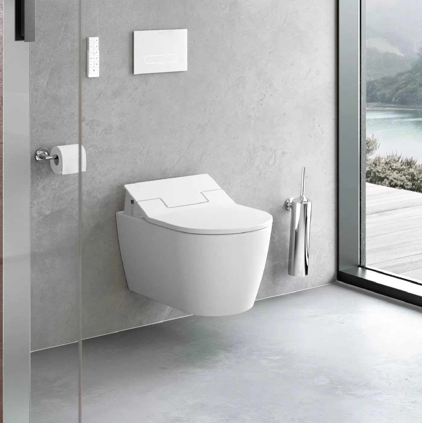 Bồn cầu treo tường ME By Starck kết hợp nắp rửa điện tử