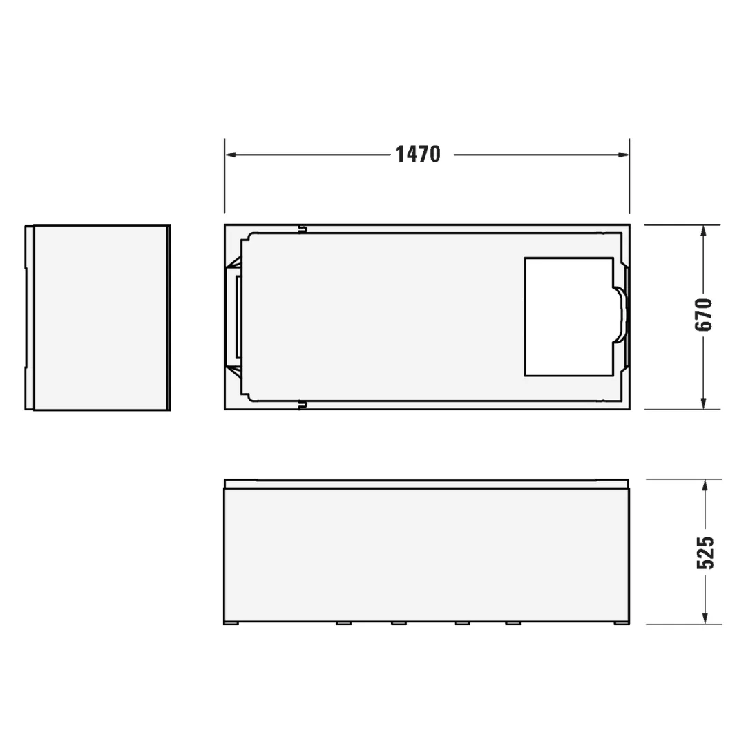 Bồn tắm xây 1500 x 700 mm - Duravit No.1