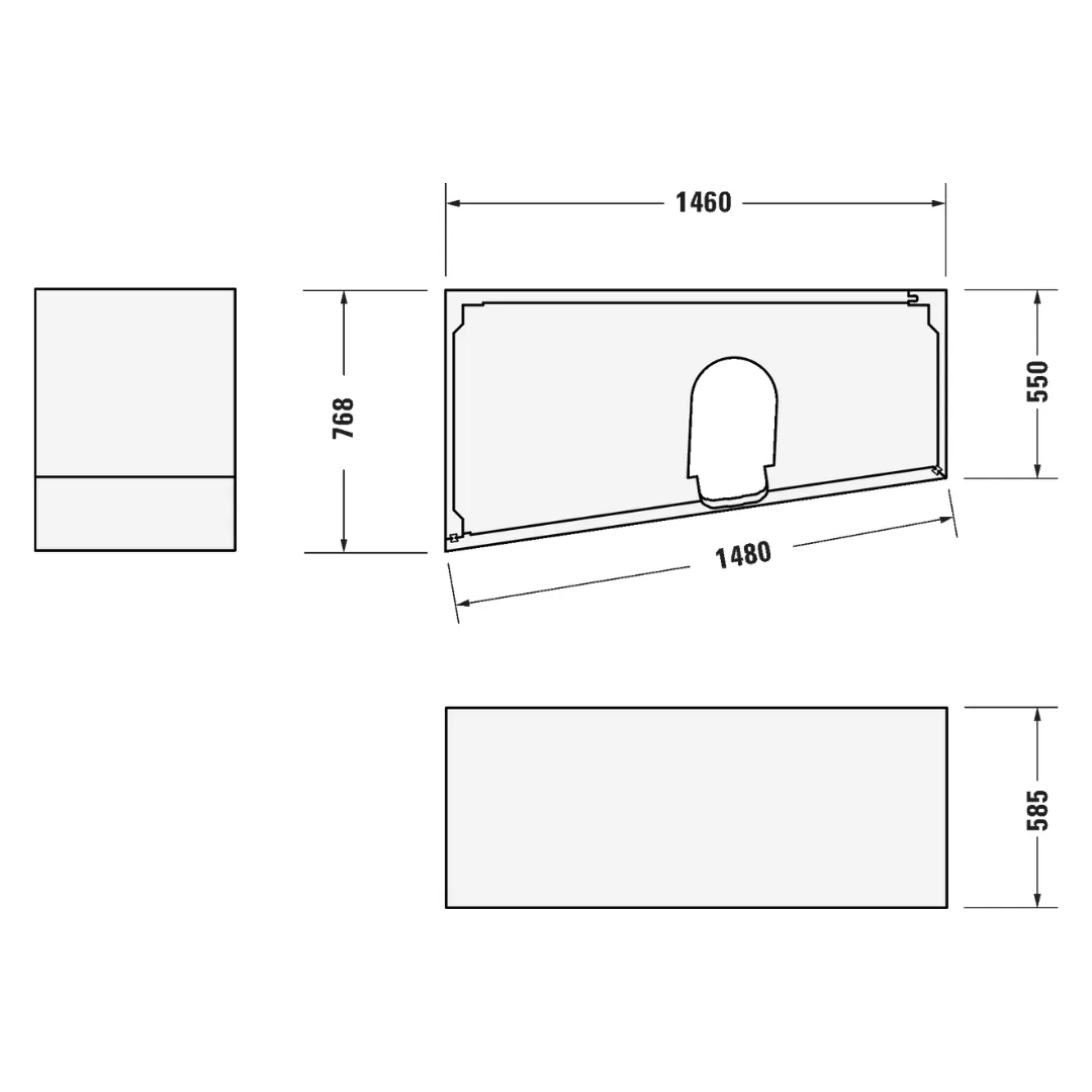 Bồn tắm xây 1500 x 800 mm - Duravit No.1