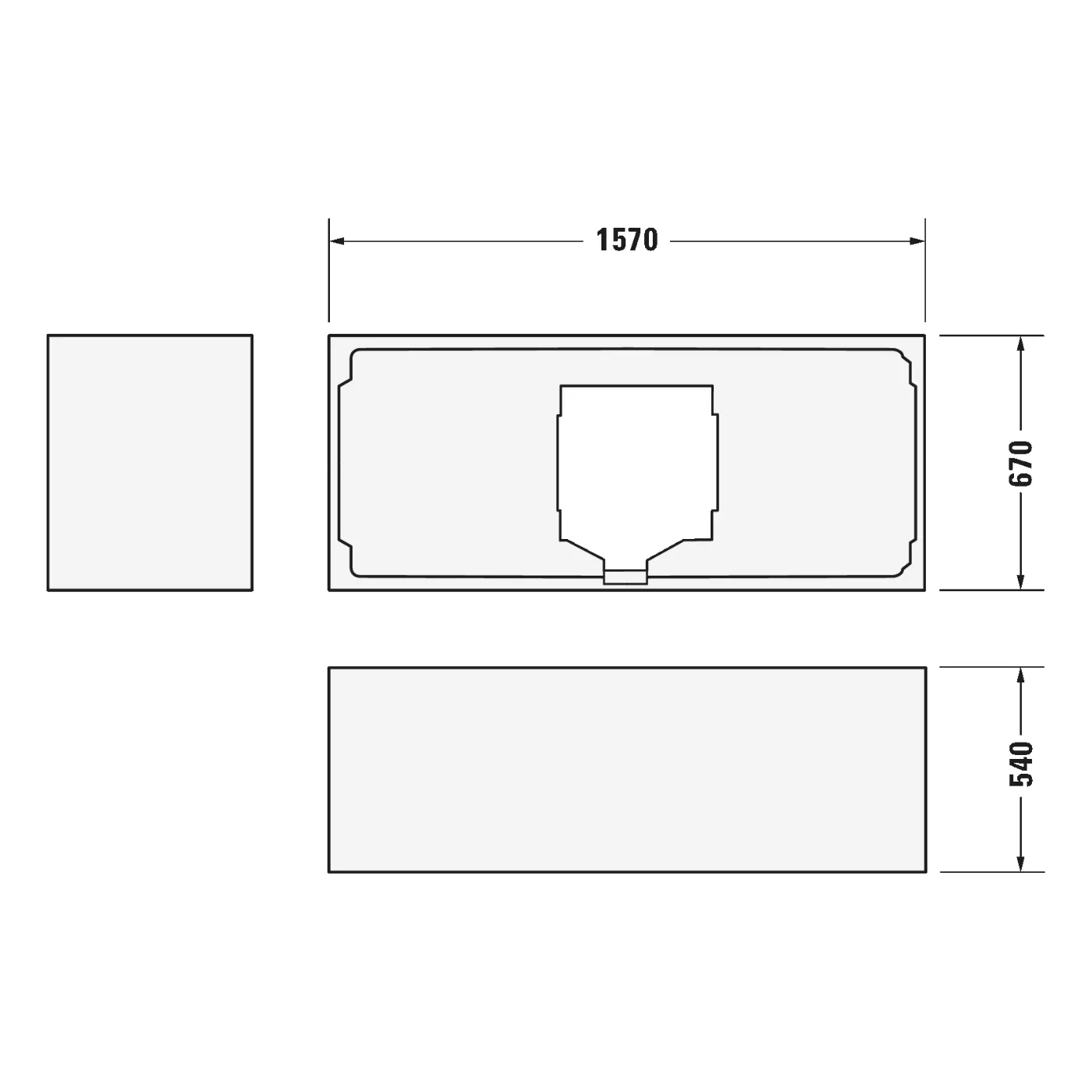 Bồn tắm xây 1600 x 700mm - Happy D.2