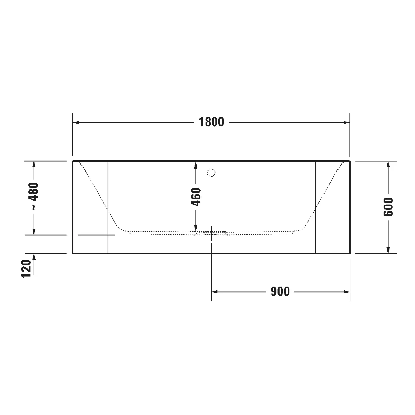 Bồn tắm massage sục khí 1800 x 800mm - Happy D.2