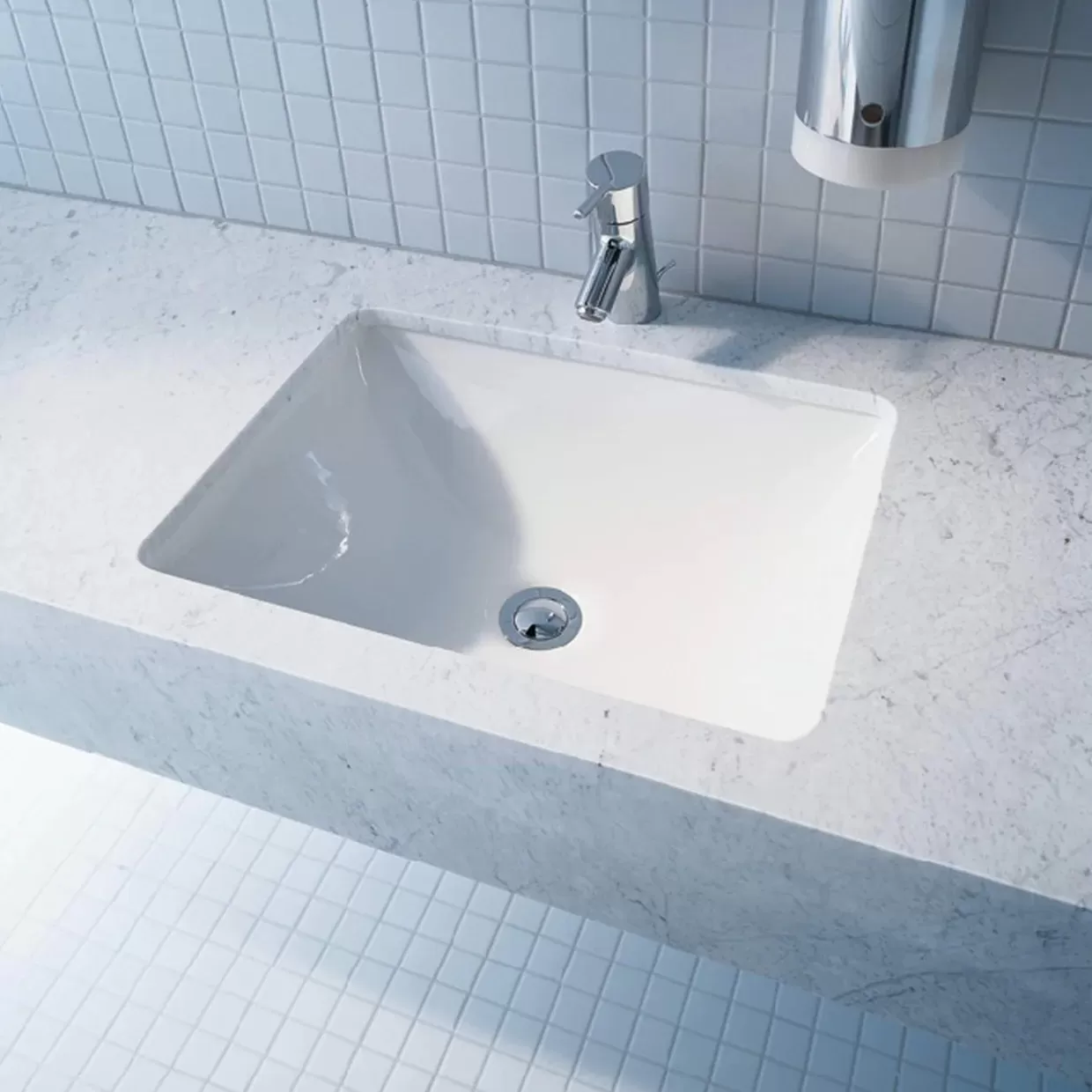 Chậu rửa âm bàn 530x365mm, không lỗ thoát tràn - Starck 3