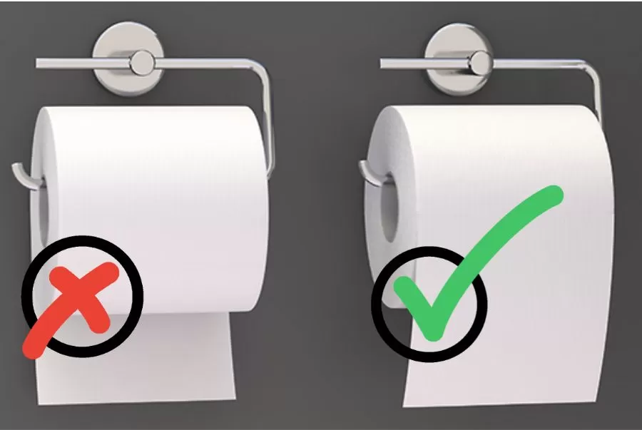 Treo giấy vệ sinh đúng chiều: Chi tiết nhỏ, lợi ích lớn cho vệ sinh và sức khỏe
